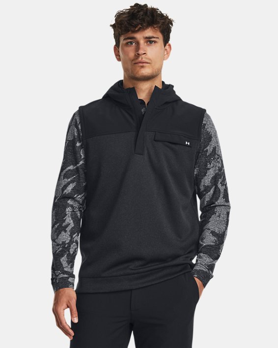 Men's UA Storm SweaterFleece Vest, Black, pdpMainDesktop image number 0
